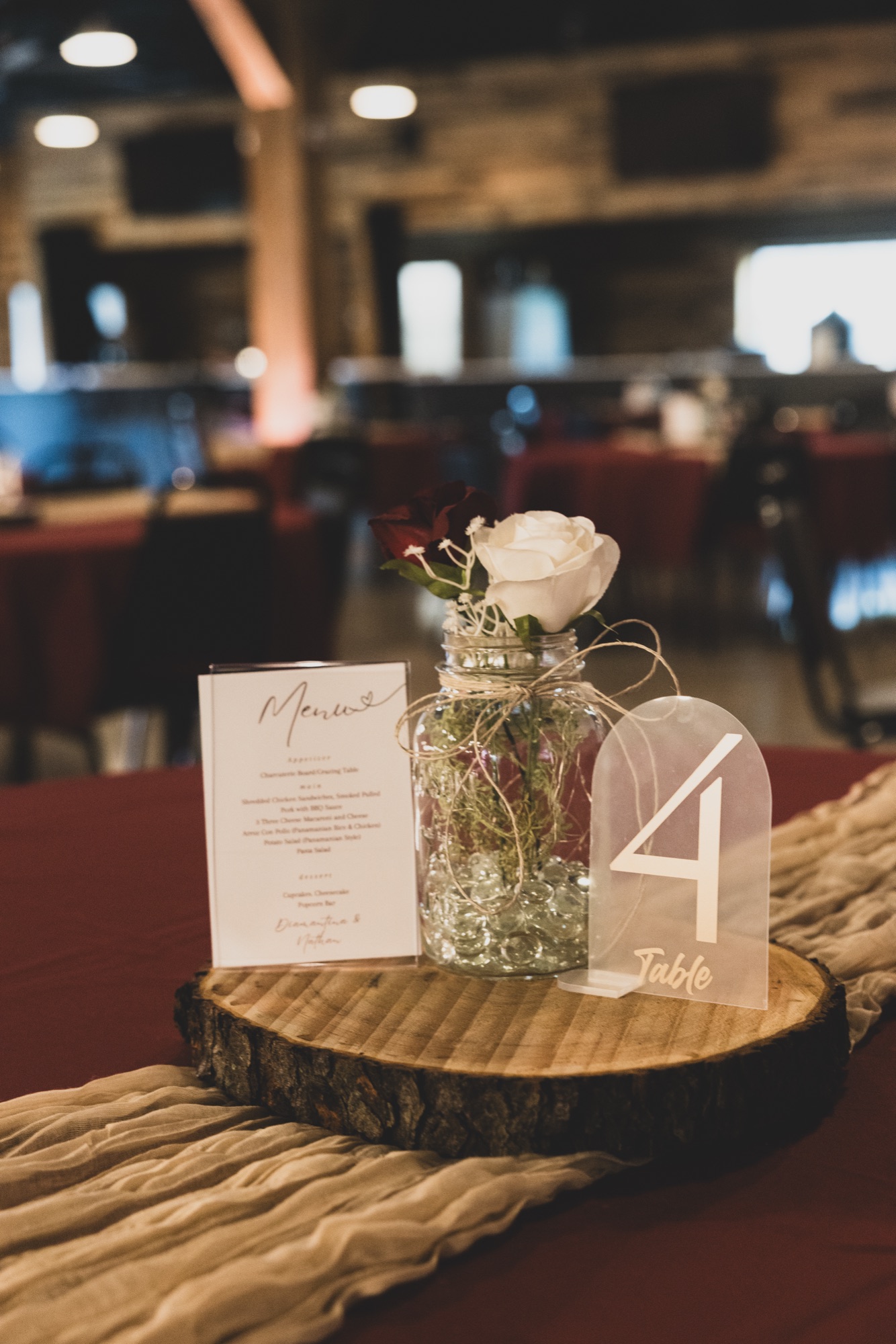 Reception table details